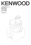 Kenwood FP734 Food Processor User Manual