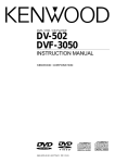 Kenwood DV-502 CD Player User Manual