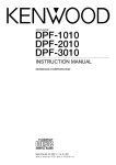 Kenwood DPF-2010 CD Player User Manual