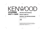 Kenwood CAW-1142-02 Car Stereo System User Manual