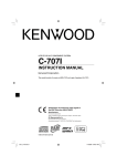 Kenwood C-707I Stereo System User Manual