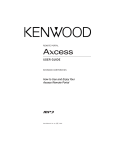 Kenwood Axcess Remote Portal Universal Remote User Manual