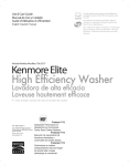 Kenmore 796.292796 Washer User Manual