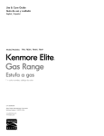 Kenmore 790.7755 Range User Manual