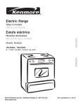 Kenmore 790.4658 Range User Manual