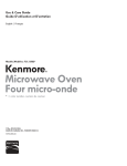 Kenmore 721.8502 Microwave Oven User Manual