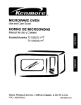 Kenmore 721.66222 Microwave Oven User Manual