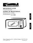Kenmore 721.61282 Microwave Oven User Manual