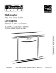 Kenmore 630.1630 Dishwasher User Manual