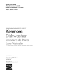 Kenmore 630.1390 Dishwasher User Manual