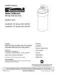 Kenmore 625.39376 Water System User Manual