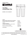Kenmore 625.38461 Water Dispenser User Manual