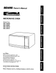 Kenmore 565.60582 Microwave Oven User Manual
