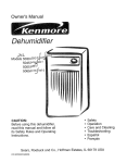 Kenmore 4785 Washer User Manual