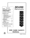 Kenmore 4779 Washer User Manual