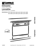 Kenmore 465.1333 Dishwasher User Manual