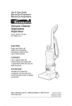 Kenmore 401.39000 Vacuum Cleaner User Manual