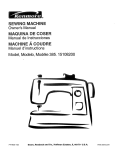 Kenmore 385.151082 Sewing Machine User Manual