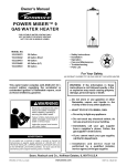 Kenmore 153339482 Water Heater User Manual