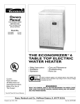 Kenmore 153.318031 Water Heater User Manual