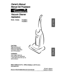 Kenmore 116.35912 Vacuum Cleaner User Manual