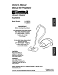 Kenmore 116.25512 Vacuum Cleaner User Manual