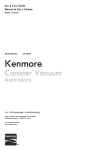 Kenmore 116.24194 Vacuum Cleaner User Manual