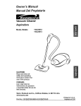 Kenmore 116.23612 Vacuum Cleaner User Manual