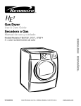 Kenmore 110.9756 Clothes Dryer User Manual