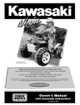 Kawasaki 73690 Motorized Toy Car User Manual