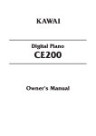 Kawai CE200 Electronic Keyboard User Manual