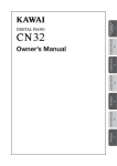 Kawai CA91 Electronic Keyboard User Manual