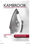 Kambrook SpeedSteam Iron KI450/KI480 Iron User Manual