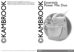 Kambrook KSM25 Music Mixer User Manual