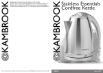 Kambrook KSK90 Hot Beverage Maker User Manual