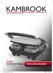 Kambrook KSG220 Kitchen Grill User Manual