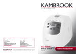 Kambrook KBM300 Bread Maker User Manual