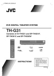 JVC TH-G31 Home Theater System User Manual