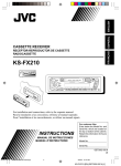 JVC KS-FX210 Cassette Player User Manual