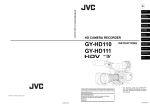 JVC GY- HD111 HD CAMERA RECORDER Camcorder User Manual