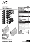 JVC GR-FX11 Camcorder User Manual