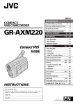 JVC GR-AXM220 Camcorder User Manual