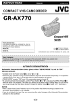 JVC GR-AX770 Camcorder User Manual