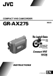 JVC GR-AX275 Camcorder User Manual