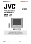 JVC AV-20FD24 TV DVD Combo User Manual