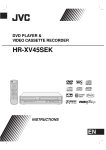 JVC 3834RV0038A DVD VCR Combo User Manual