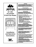 Jotul GF 3 BV Gas Heater User Manual