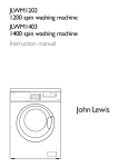 John Lewis JLWM1202 Washer User Manual