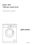 John Lewis JLWD1404 Washer/Dryer User Manual