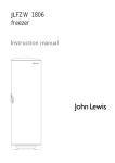 John Lewis JLFZW 1806 Freezer User Manual